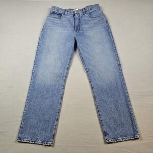 Madewell 90s Straight Crop Jeans Womens 32 Blue Denim High Rise Vintage Style